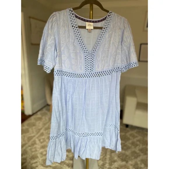 Knox Rose Cut Out Dress Mini Cottagecore Easter Spring Coquette Embroidered Boho - Picture 2 of 7